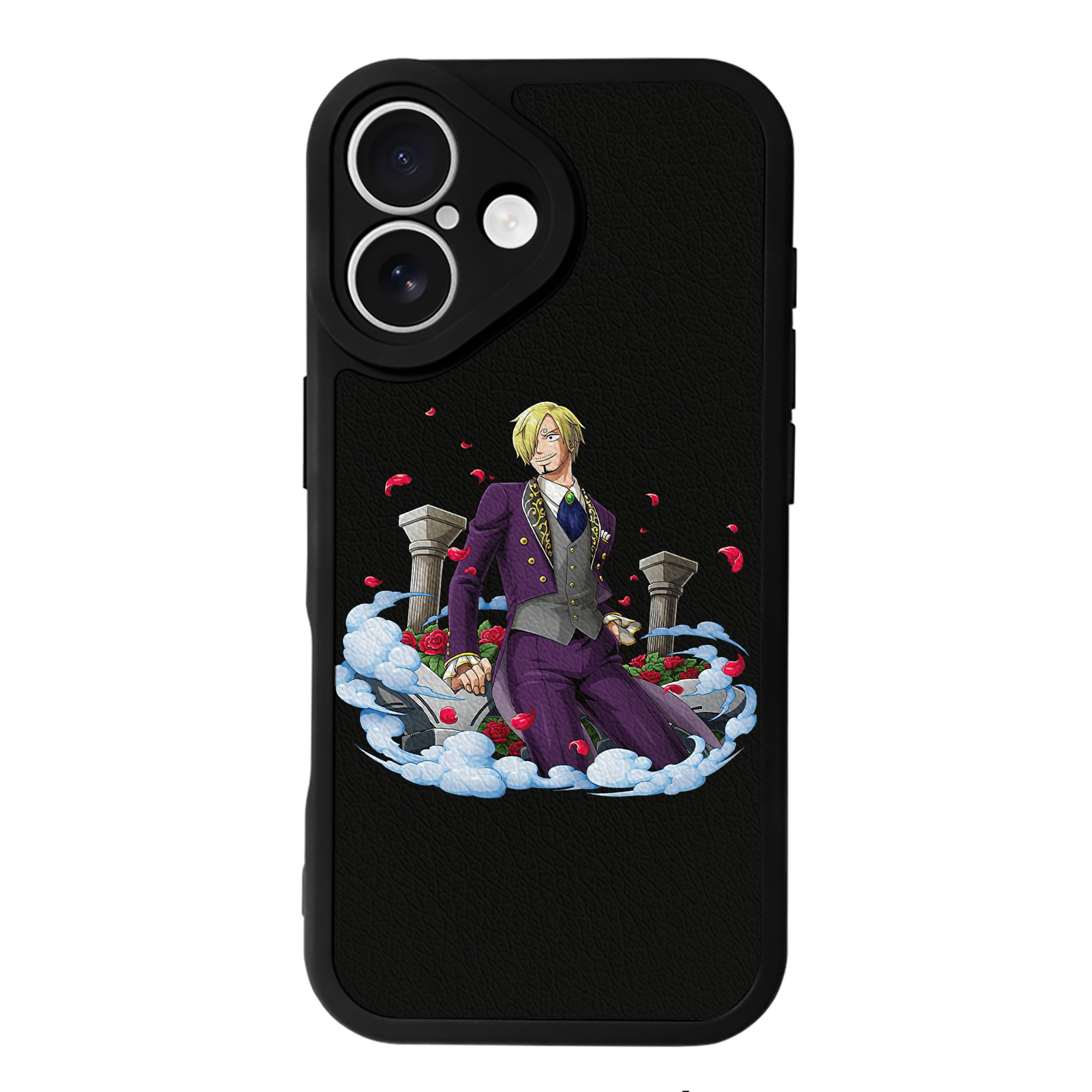 （画像用） ワンピース サンジ ONE PIECE Sanji 【iPhone 16シリーズ対応】シリコンスマホケース（レザー調） 材質：シリコン